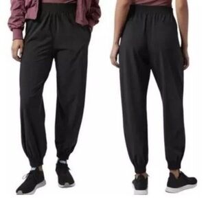 Athleta Black Track Pants with Elastic Cuffs and Tapered Fit